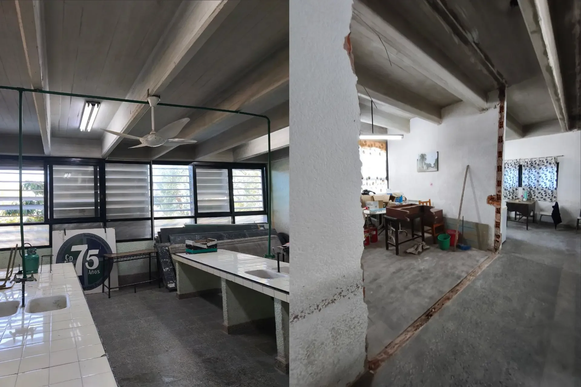 Avanzan las obras de infraestructura en la Escuela Sarmiento de La Paz