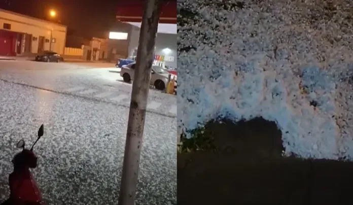 Fuerte tormenta de granizo azotó a Villaguay y General Campos durante la madrugada
