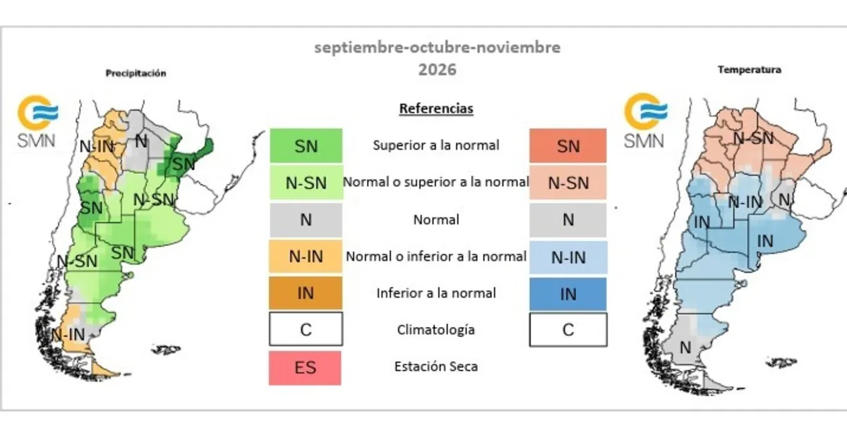 Pronostican una primavera con precipitaciones heterogéneas y temperaturas bajas en el centro del país