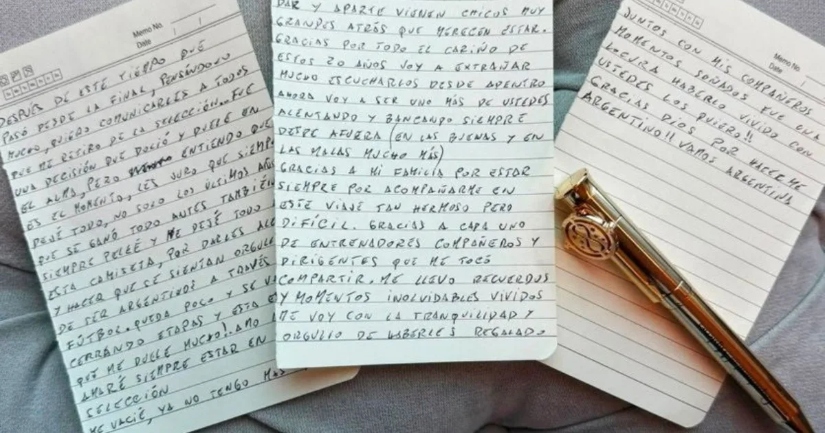 La corrección a mano de Lionel Messi en su carta de despedida que generó repercusiones