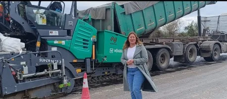 Avanza la pavimentación del camino hacia Puerto Curtiembre