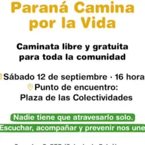 La Cámara de Diputados declaró de interés la caminata “Paraná Camina por la Vida”