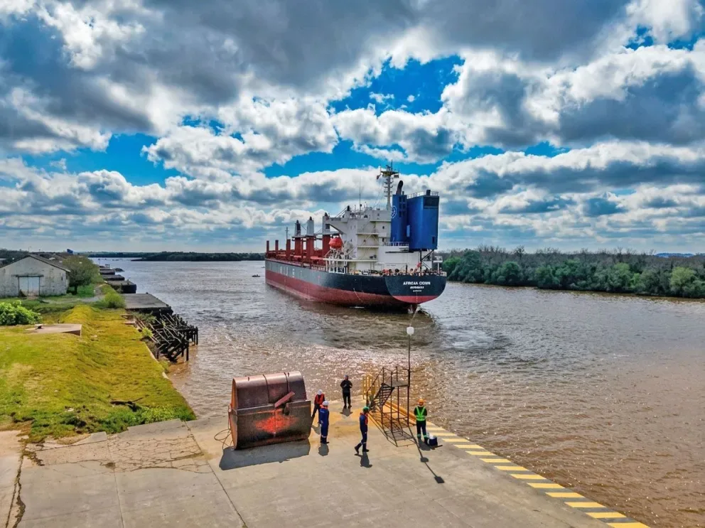 Nueva exportación de troncos de madera desde el Puerto de Concepción del Uruguay