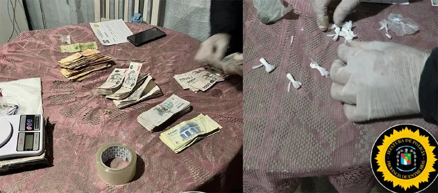 Concordia: dos detenidos y el secuestro de casi dos millones de pesos tras operativos antidrogas