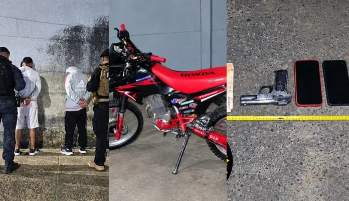 Persecución en Paraná: dos hombres detenidos tras caer de una moto y descartar un arma