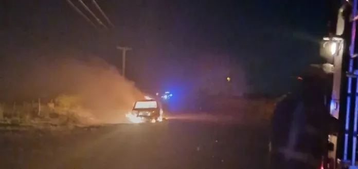 Un automóvil se incendió en la Ruta Provincial 38