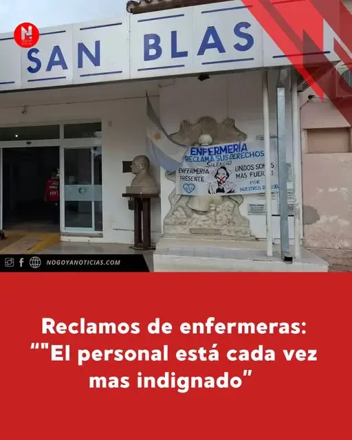Nogoyá: enfermeras del hospital San Blas realizaron un reclamo