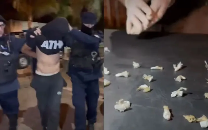Detuvieron a un hombre que intentó ocultar cocaína en su boca durante un operativo