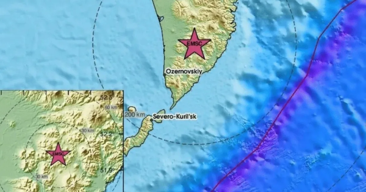 Un sismo de magnitud 6,9 sacudió la península de Kamchatka en Rusia