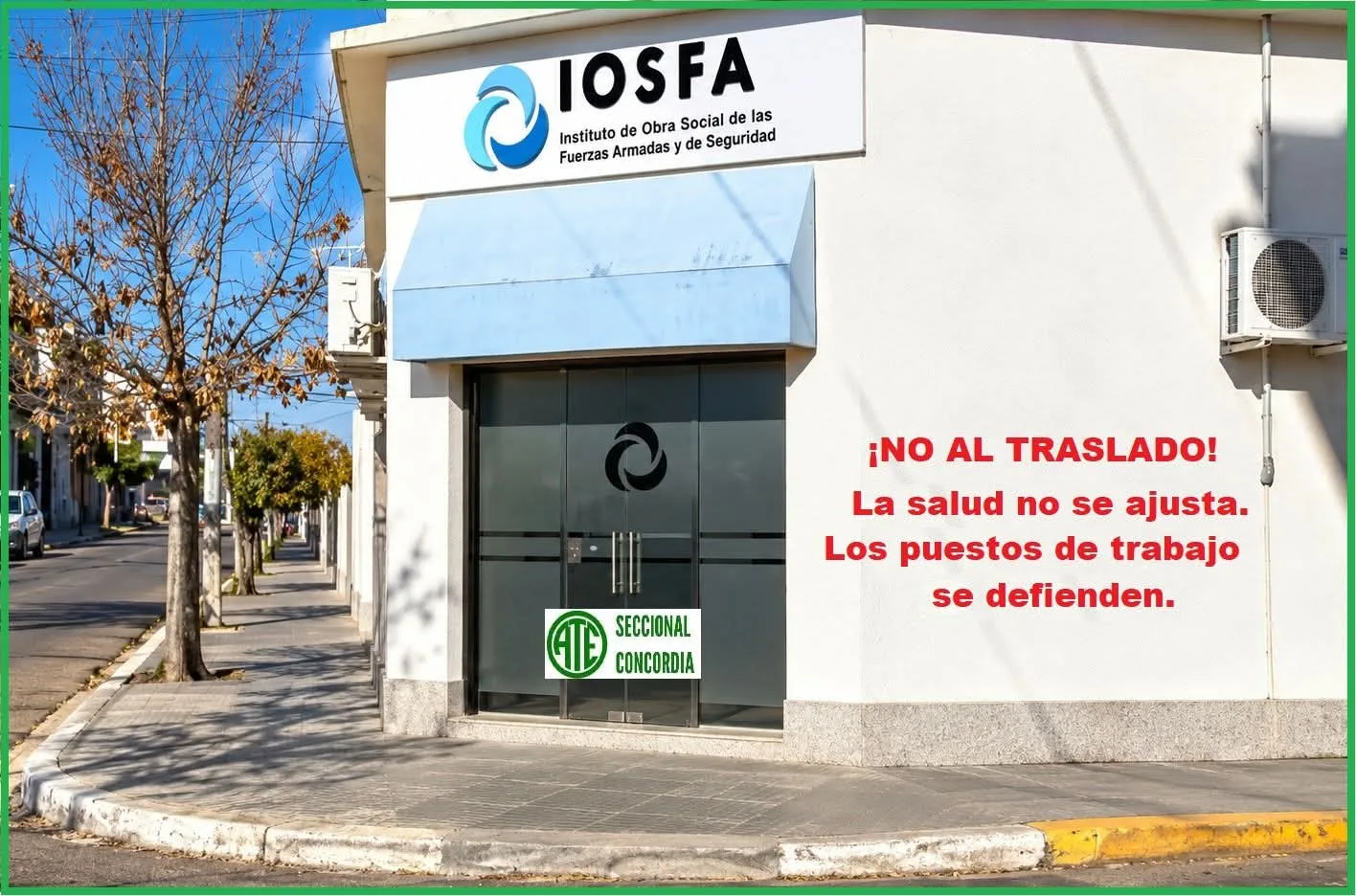 ATE Concordia en alerta por el traslado de la delegación del IOSFA a Paraná