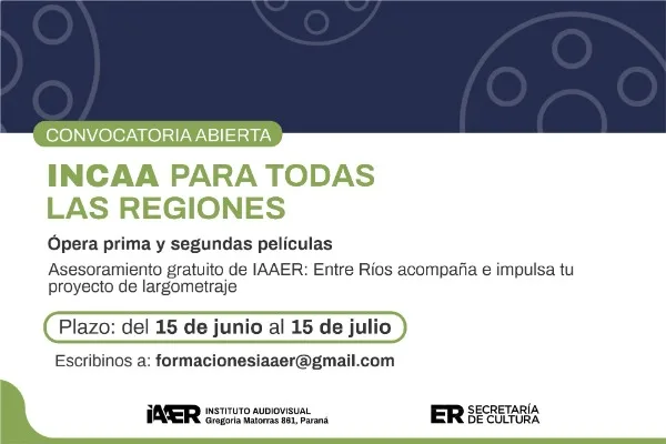 El Iaaer brindará asesoramiento gratuito a realizadores audiovisuales de la provincia que participen de una convocatoria del Incaa